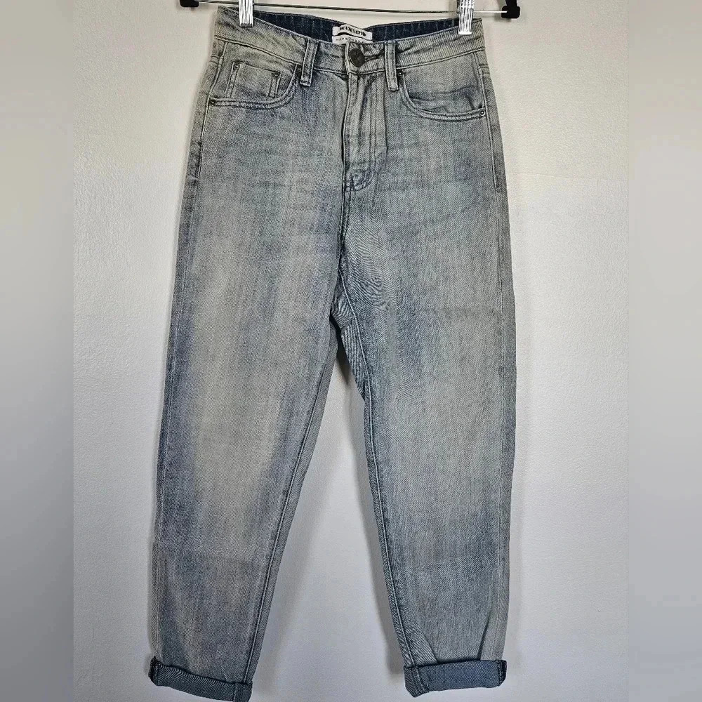 ONE TEASPOON Legend High Waist Mom Tapered Leg Jeans Light Wash Size 26 NWT